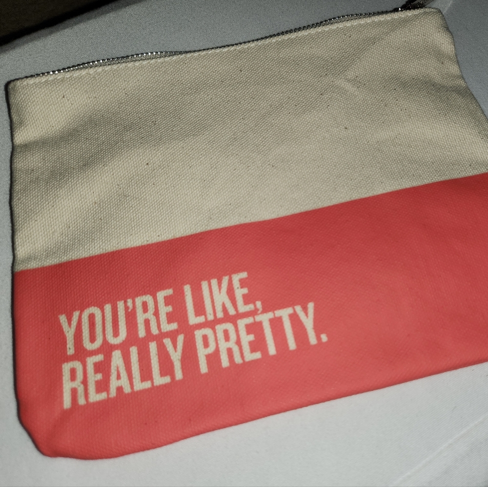 Canvas makeup bag